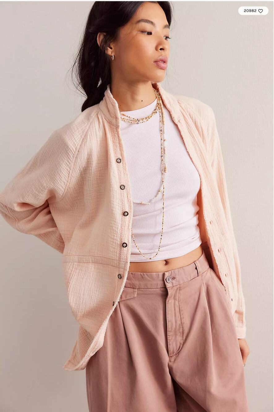 NWT We The Free Summer Daydream Buttondown Top | Starfish | Size L
